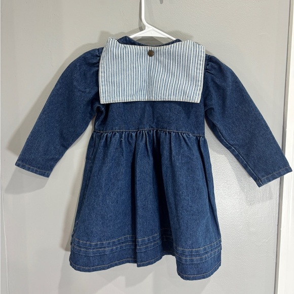 Vintage Guess Denim Dress Jean Sailor Collar Little Girl 5 years - Picture 2 of 7